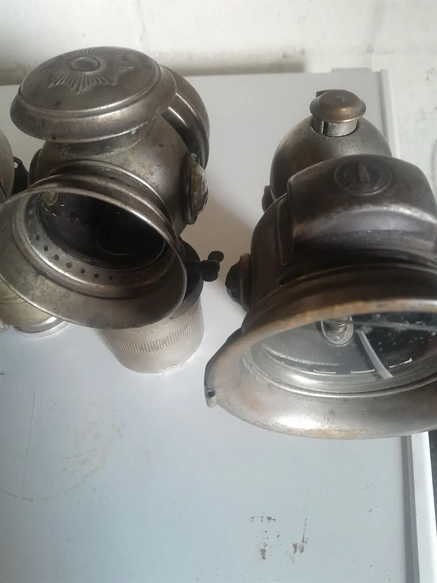 Five  carbide bicycle  lamps - Image 2