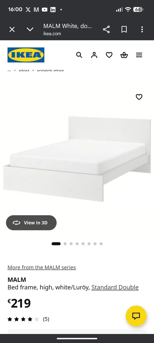 Ikea Malm Double Bed - Image 1
