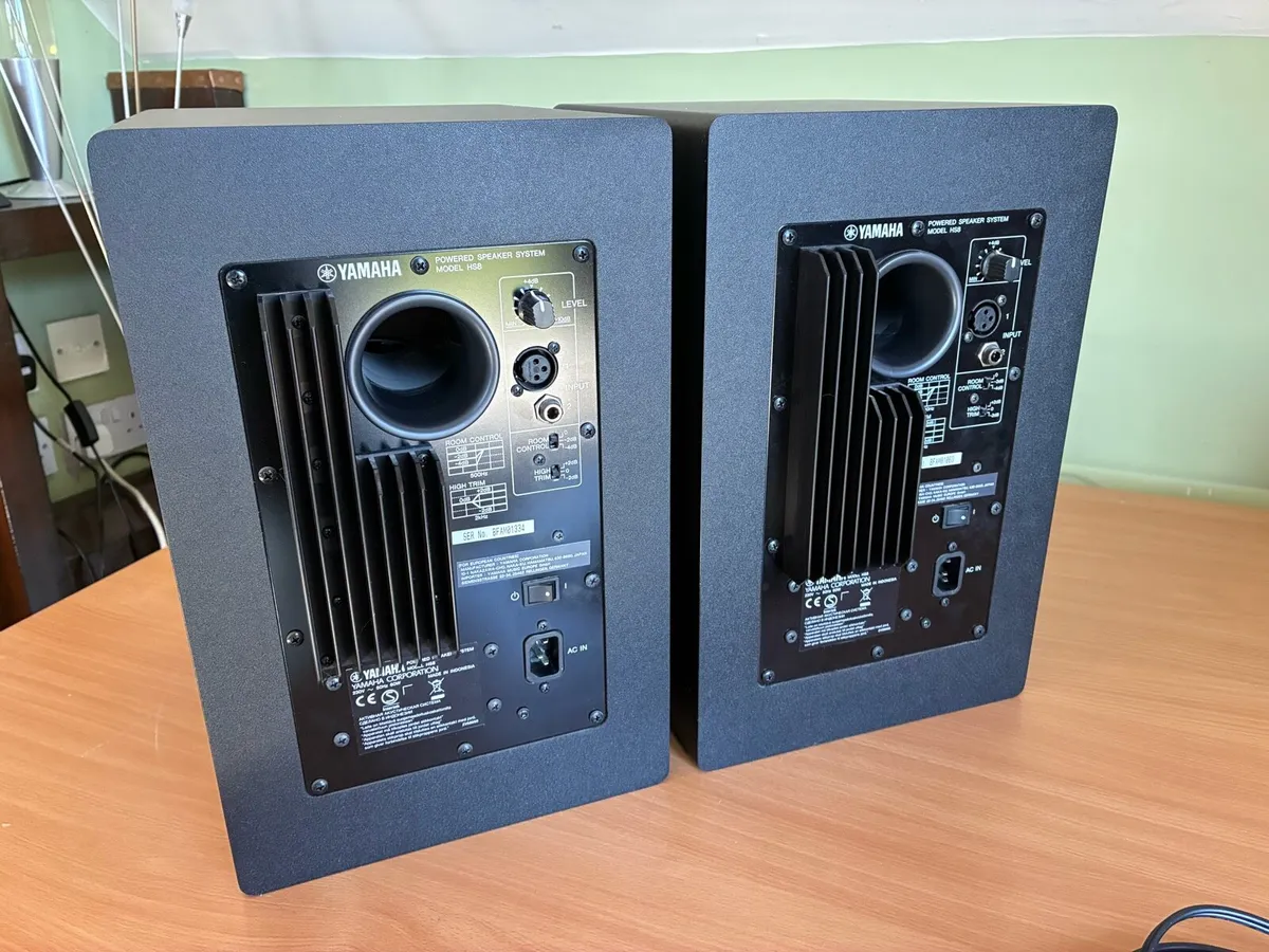 Yamaha HS8 Studio Monitors + Stands & Cables - Image 4
