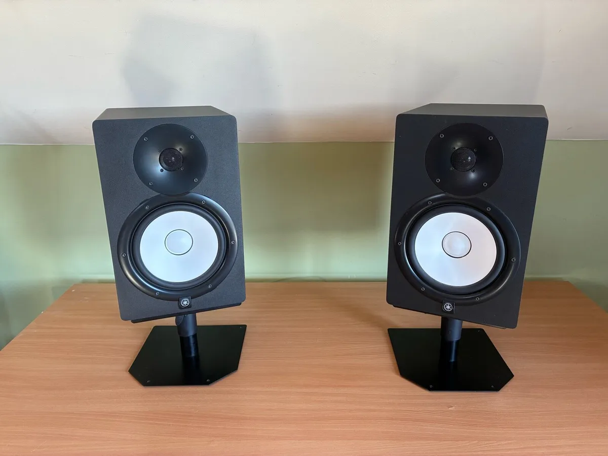 Yamaha HS8 Studio Monitors + Stands & Cables - Image 2