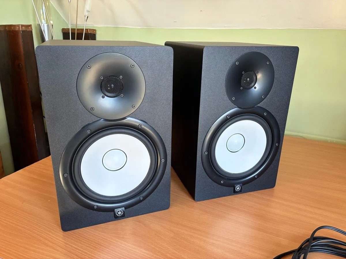 Yamaha HS8 Studio Monitors + Stands & Cables - Image 3