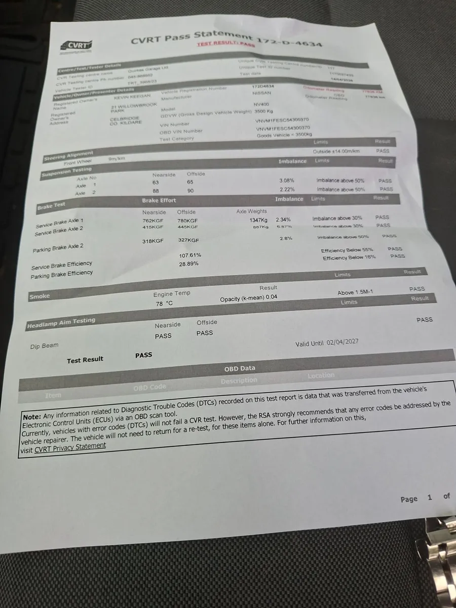 Nissan NV400 2017 - Image 1