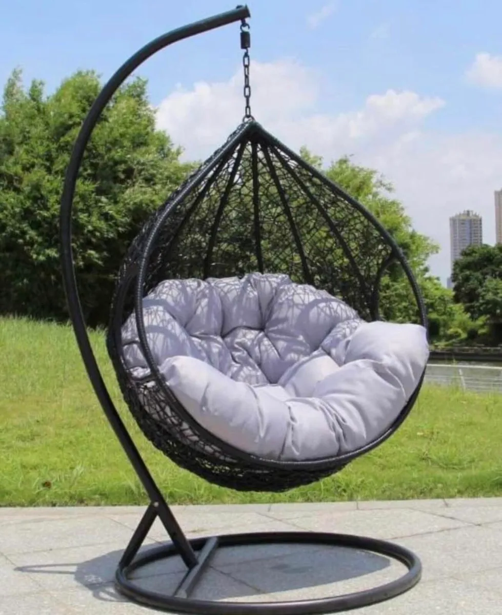 NEW RATTAN HANGING SWING EGG CHAIRS - DELIVERY - Image 1