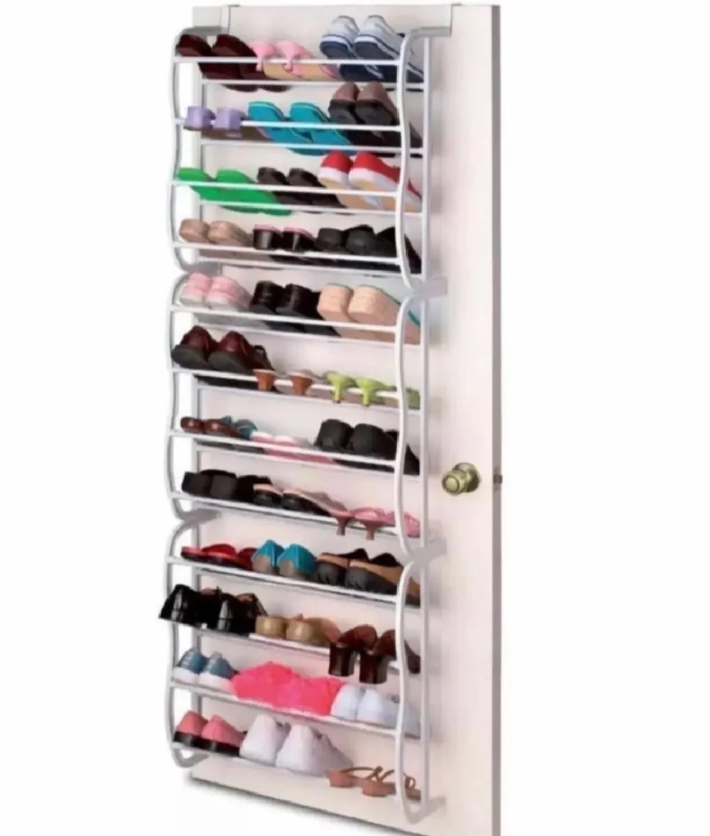 NEW Over Door Metal Hanging Shoe Rack - Image 1