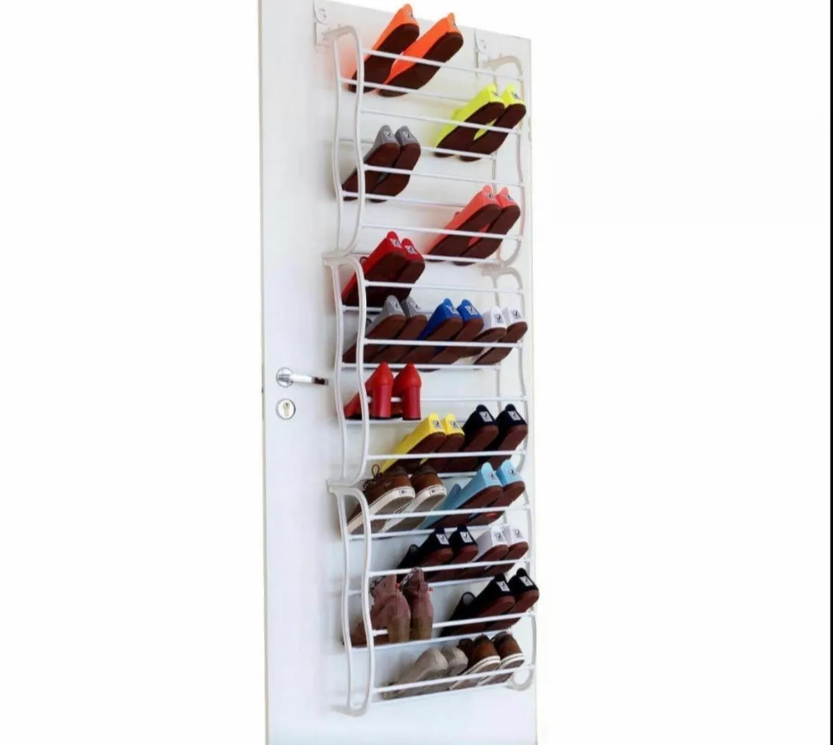 NEW Over Door Metal Hanging Shoe Rack - Image 2