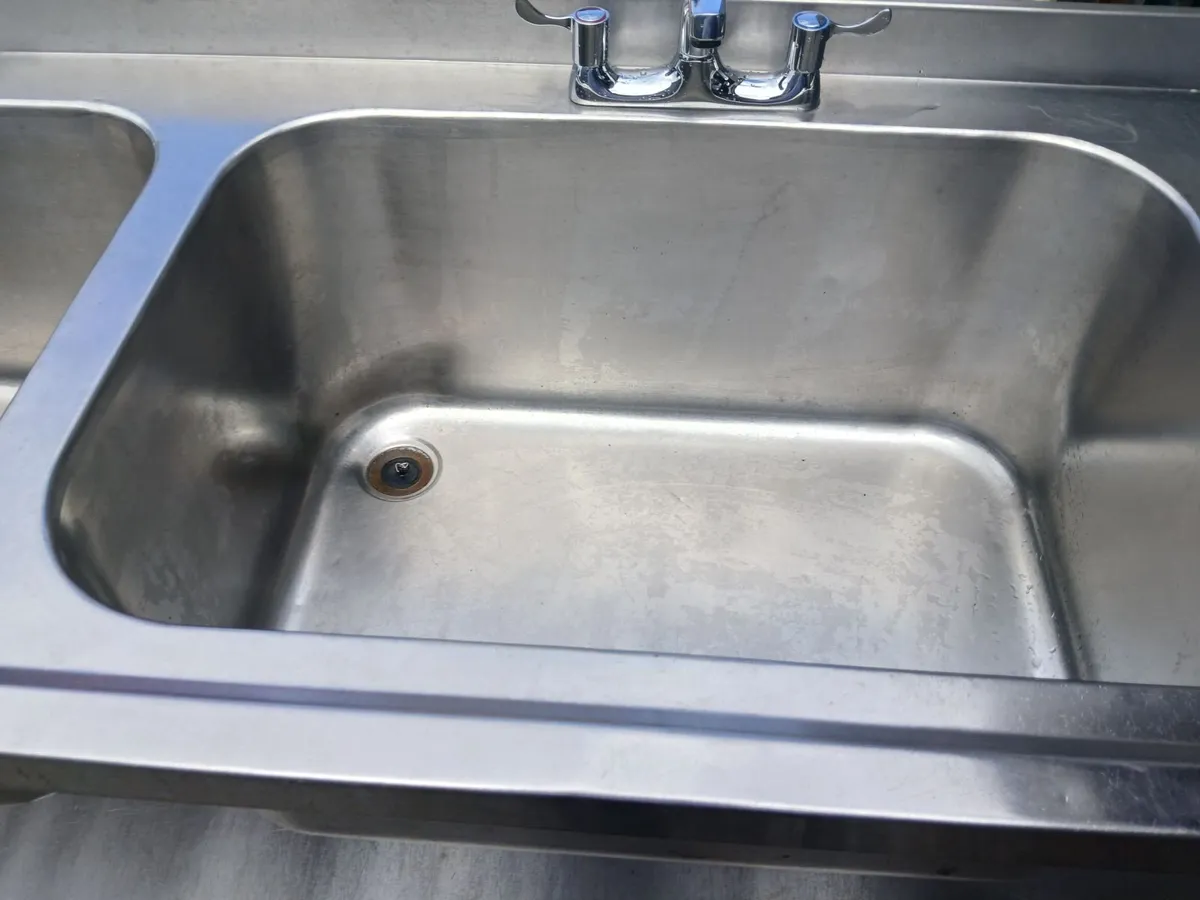Commercial deep double sink unit del - Image 1