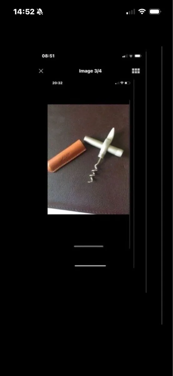 Corkscrew & Bottle Opener in Leather case - Image 3