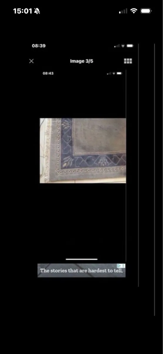 Large Hand Made Nepalese Carpet - Image 3