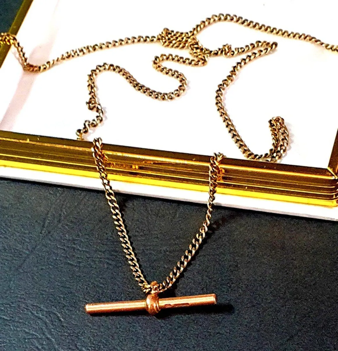 Vintage 9ct Gold Fully Hallmarked 'Albert Chain' - Image 4