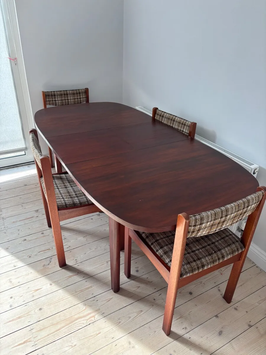 Mid century table and chairs - Image 1