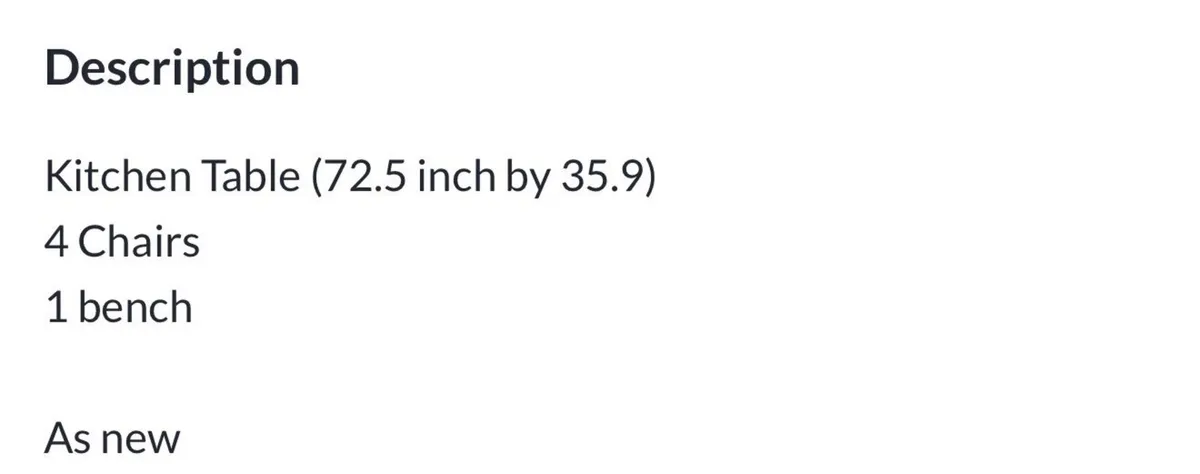 Kitchen table chairs and bench - Image 4