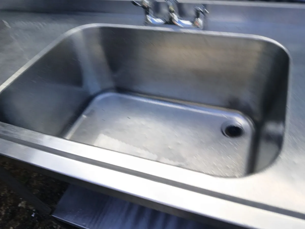 Staneless steel cabbinet double sink unit complete - Image 3