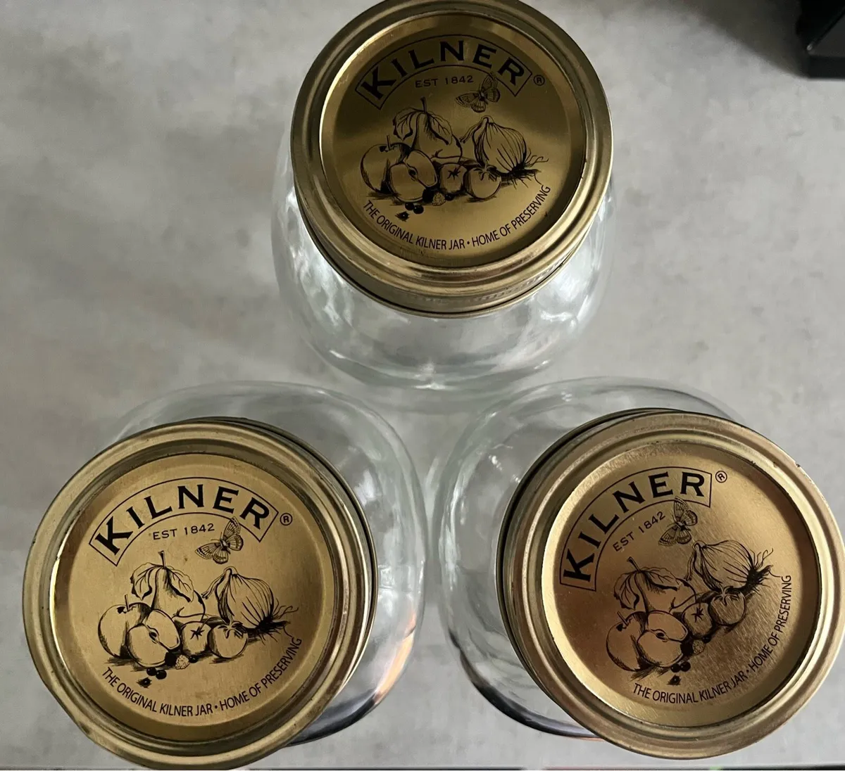Three glasses jars - Image 2