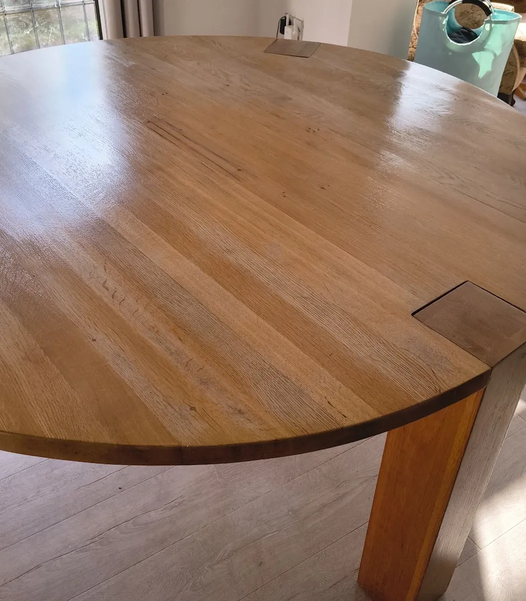 Solid Oak Round Table - Image 4