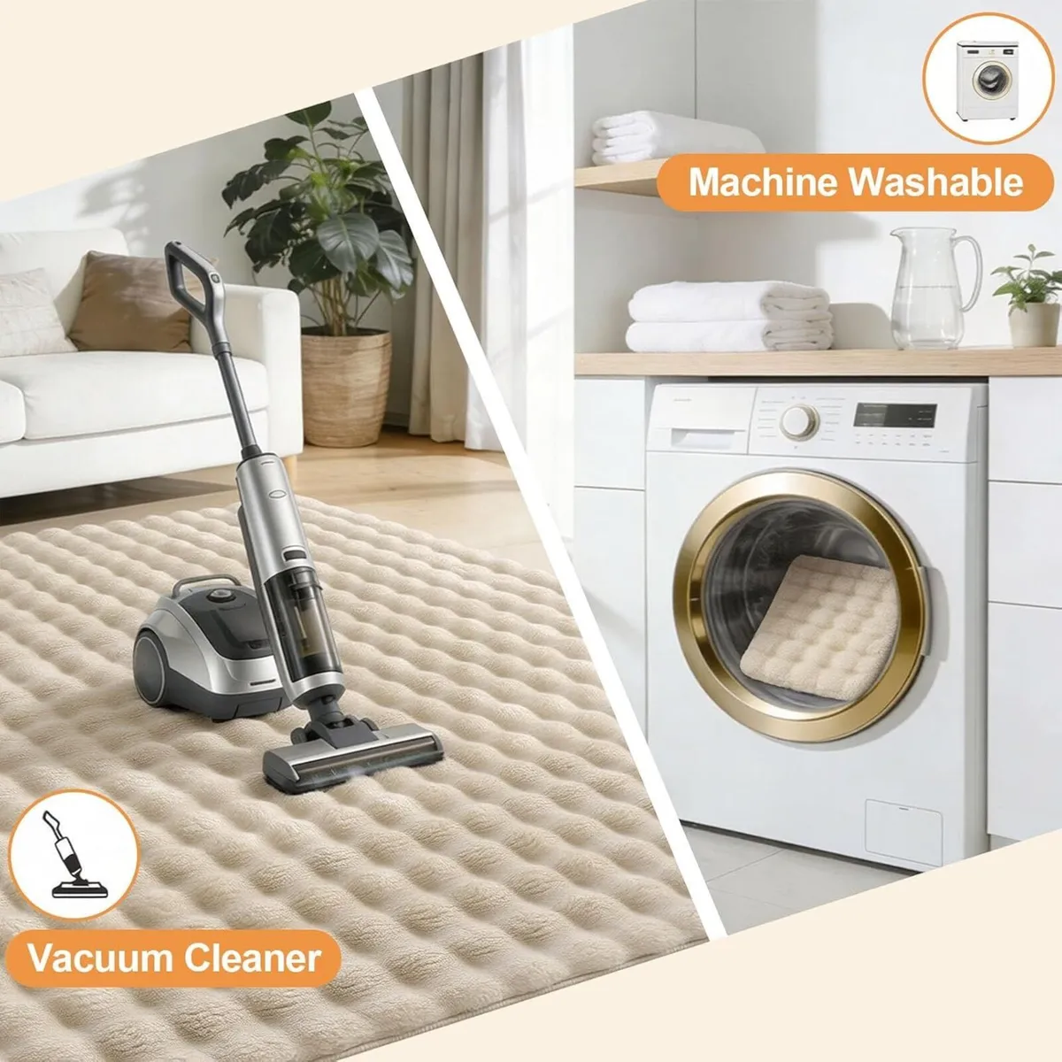 Fluffy Shaggy Rugs Living Room with 3D Bubble - Image 3