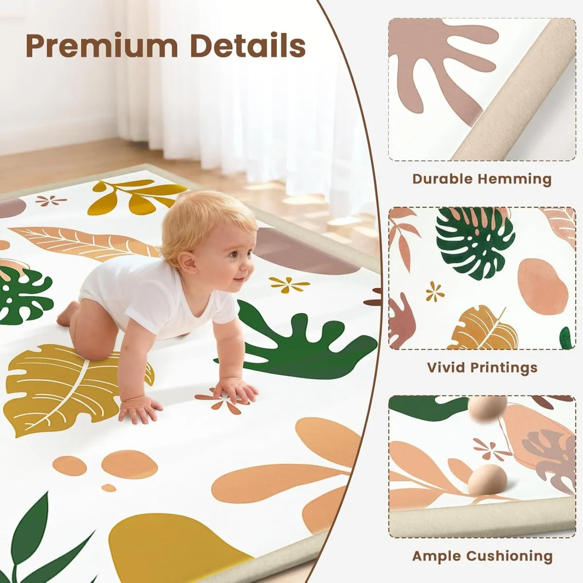 Baby Play Mat for Crawling and 150 x 180cm 3cm - Image 3