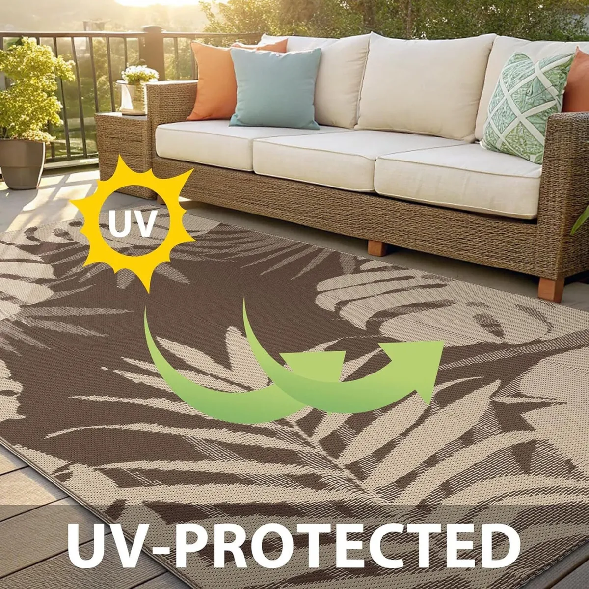 Waterproof Outdoor Rug Anti-slip Reversible - Image 3