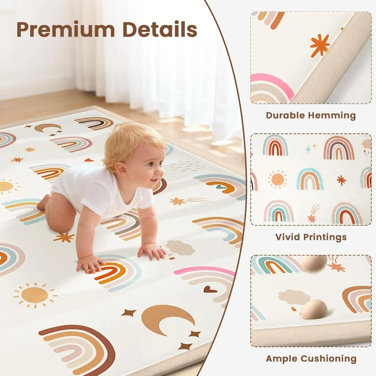 Baby Play Mat for Crawling and 150 x 180cm 3cm - Image 3