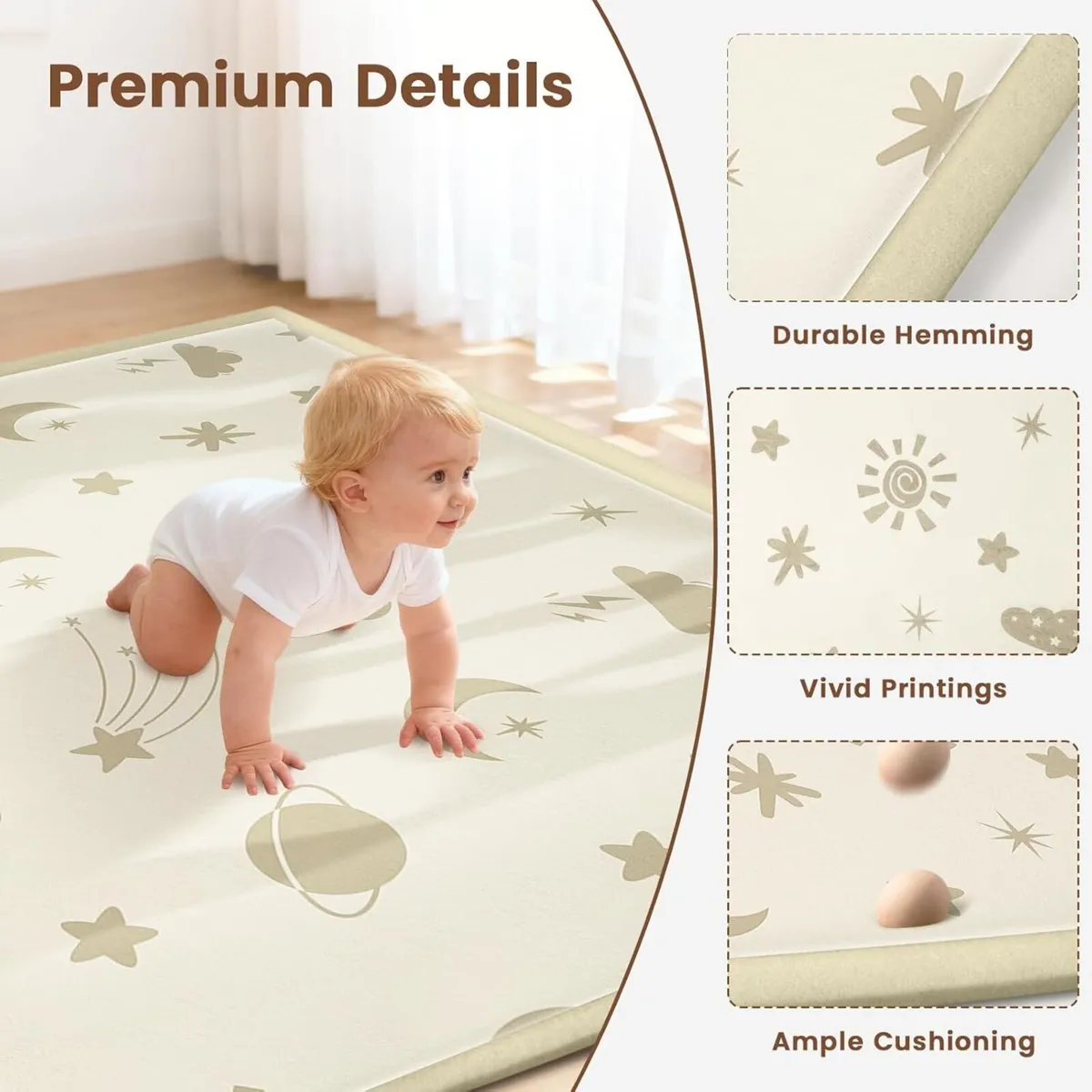 Baby Play Mat for Crawling and 150 x 180cm 3cm - Image 3