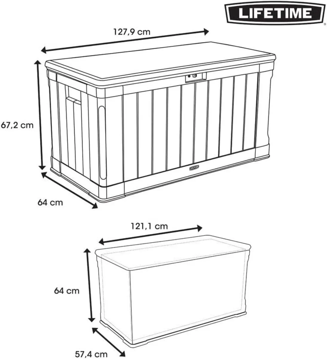 Heavy-Duty Outdoor Storage Deck Box 439.11 L - Image 3