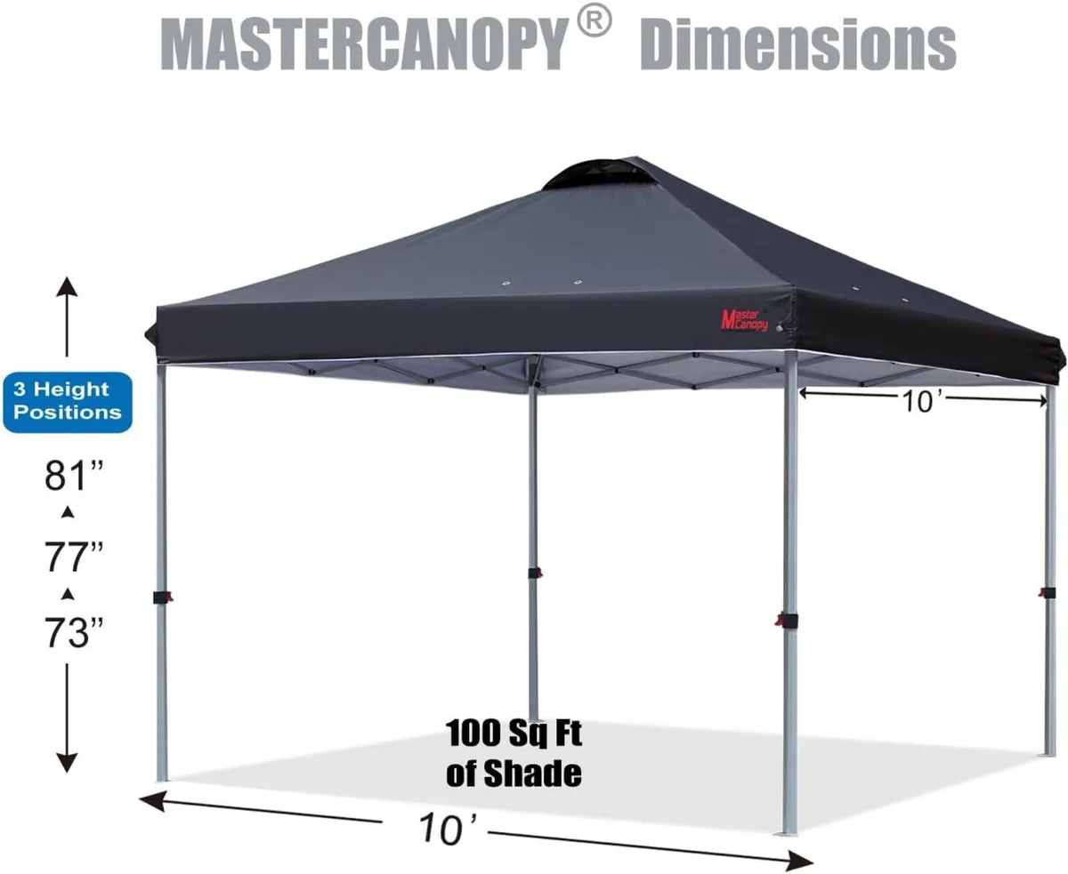 Durable Ez Pop-up Gazebo Tent with Roller Bag - Image 2