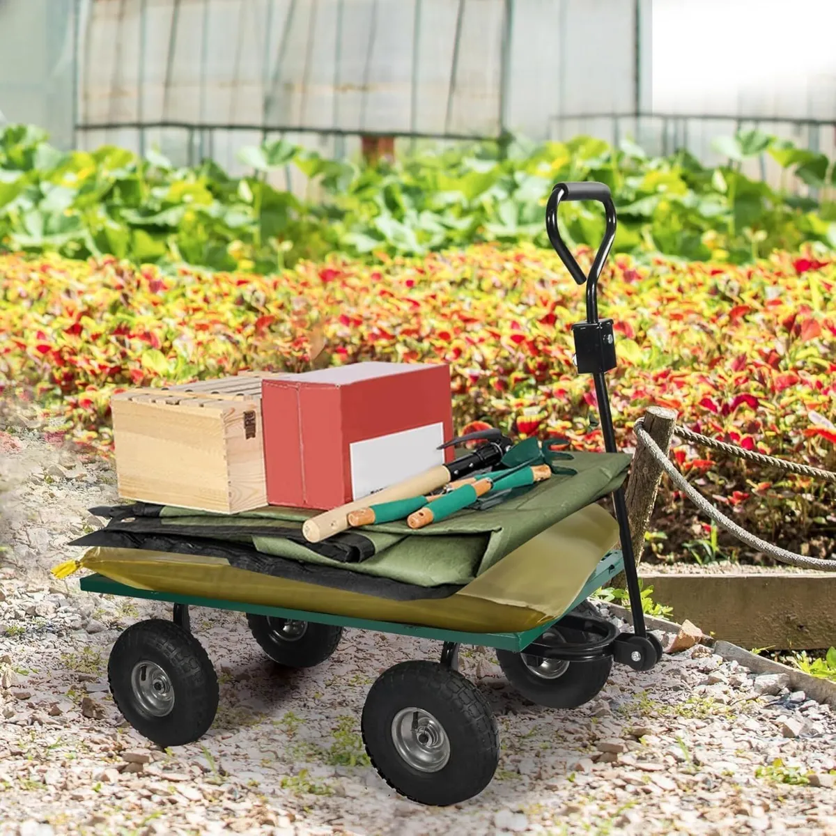 Large Garden Trolley on Wheels XL Heavy Duty - Image 2