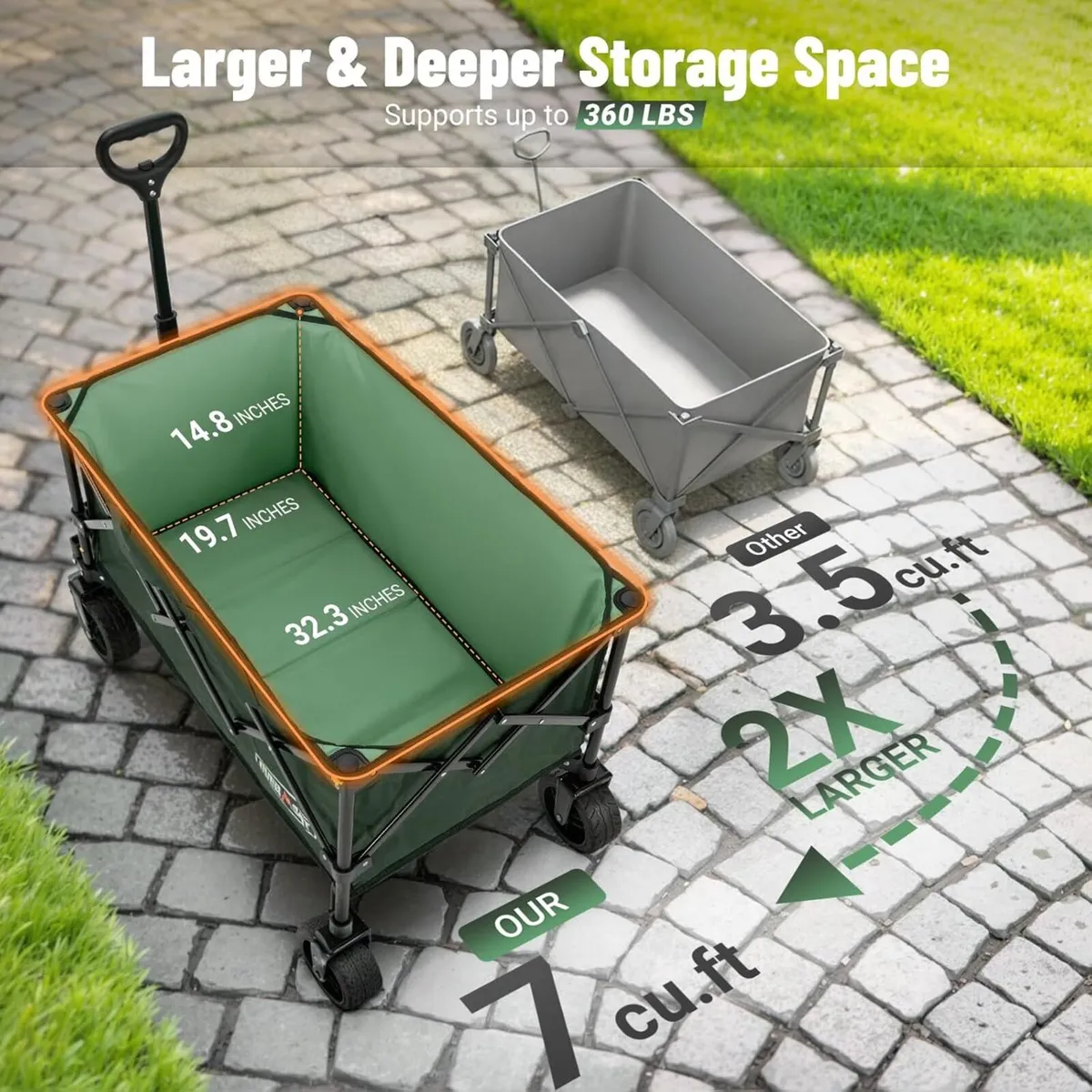 200L Folding Festival Trolley on Wheels – 150kg - Image 3