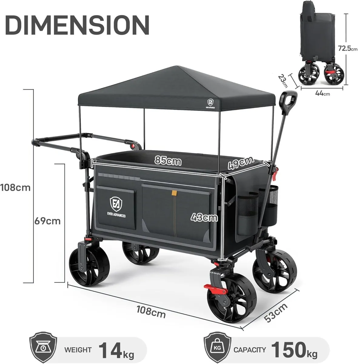 225L Festival Trolley on Wheels with Removable - Image 3