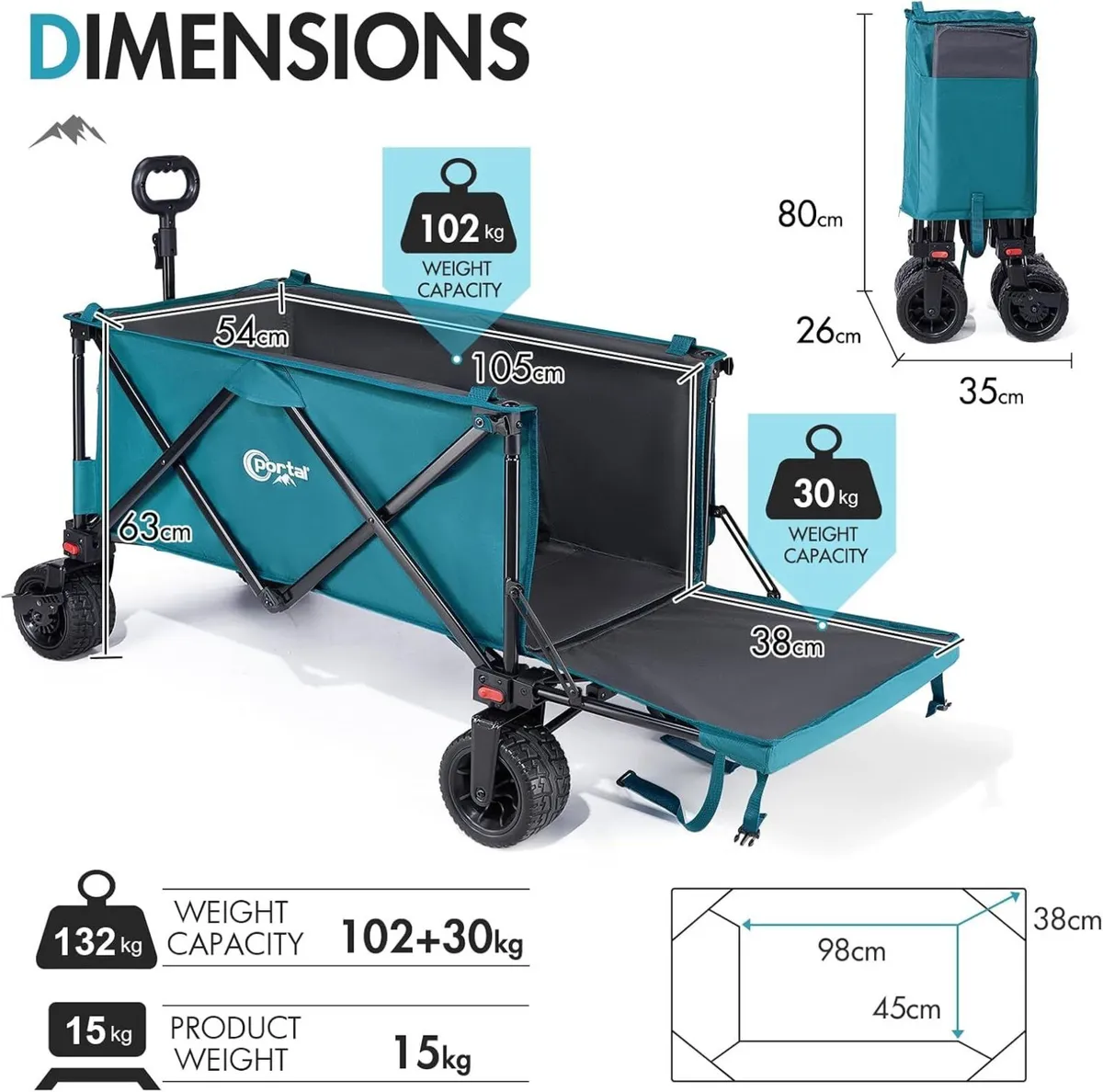 Festival Trolley with Adjustable Tailgate Brakes - Image 3