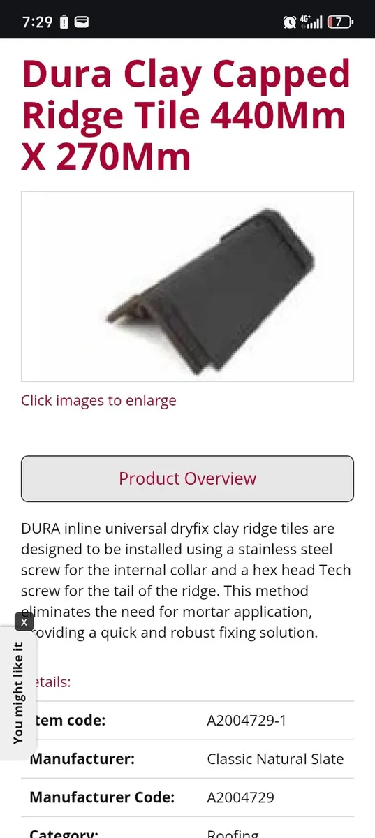 Clay ridge tiles - Image 2