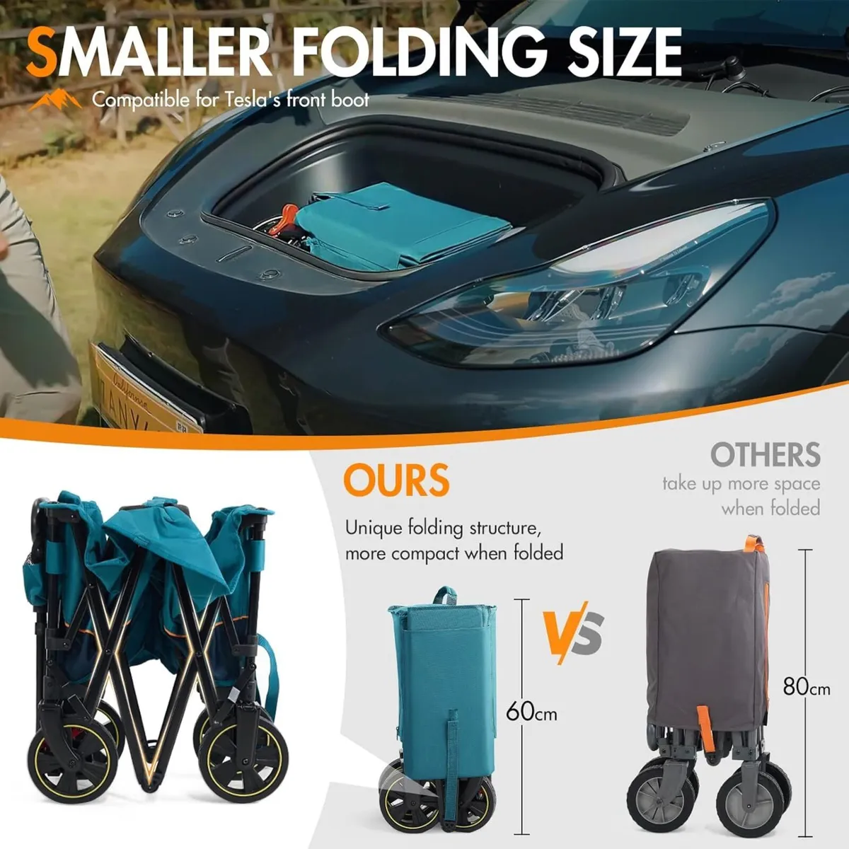 Festival Trolley on Wheels Camping Cart with - Image 2