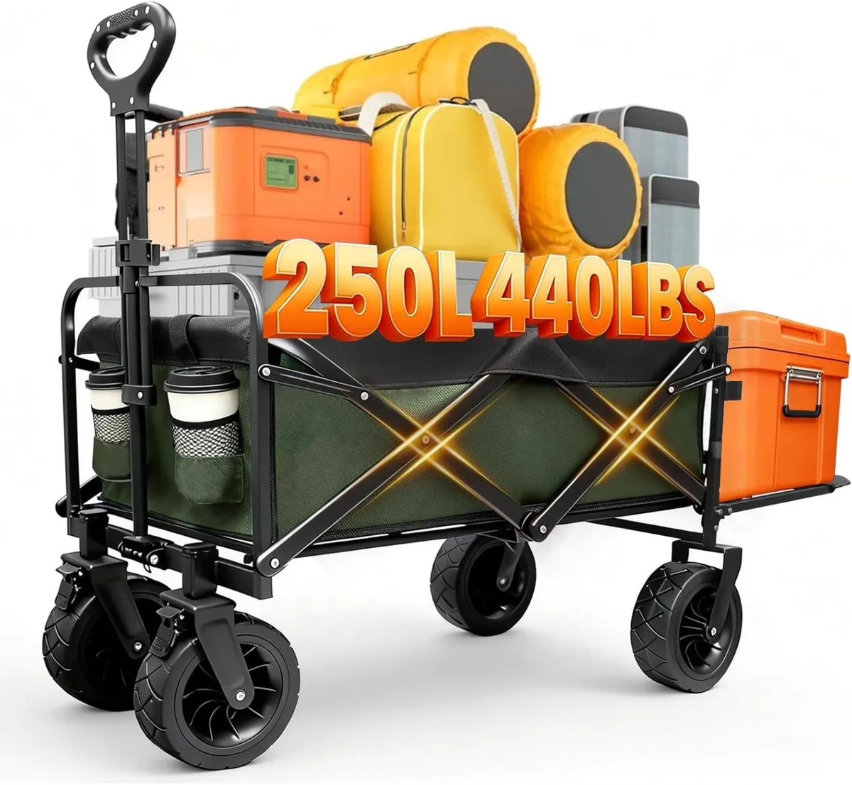 250L 200KG Festival Trolley Camping Beach Wagon - Image 1