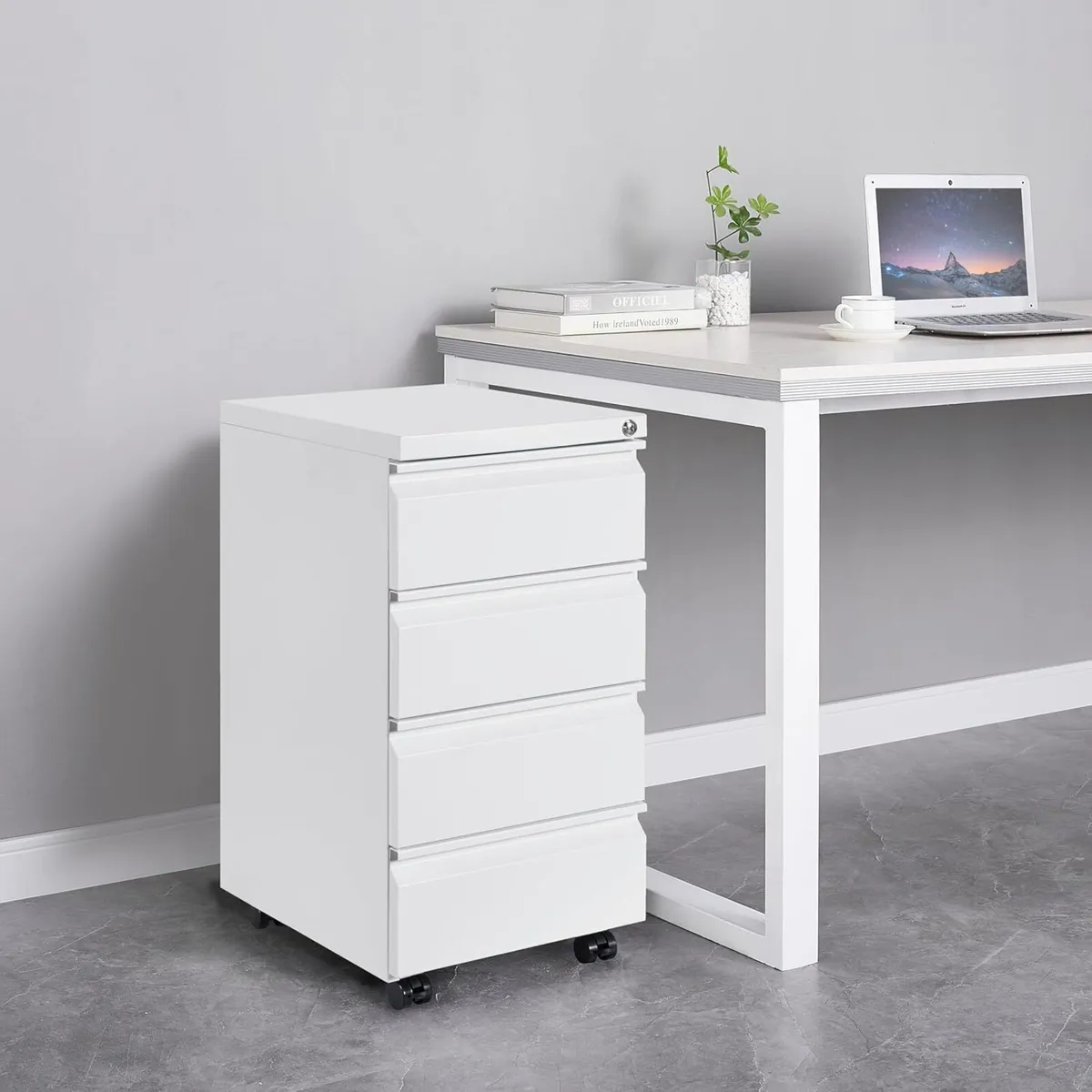 Mobile Filing Cabinet Under Desk 4-Drawer - Image 2