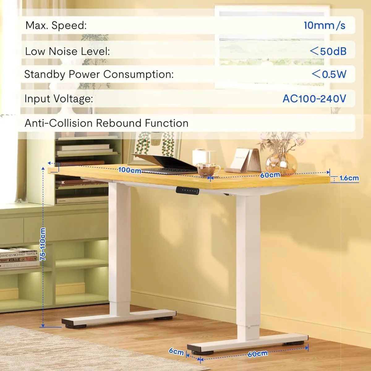 ONE PIECE Electric Standing Desk Sit Stand Table - Image 3