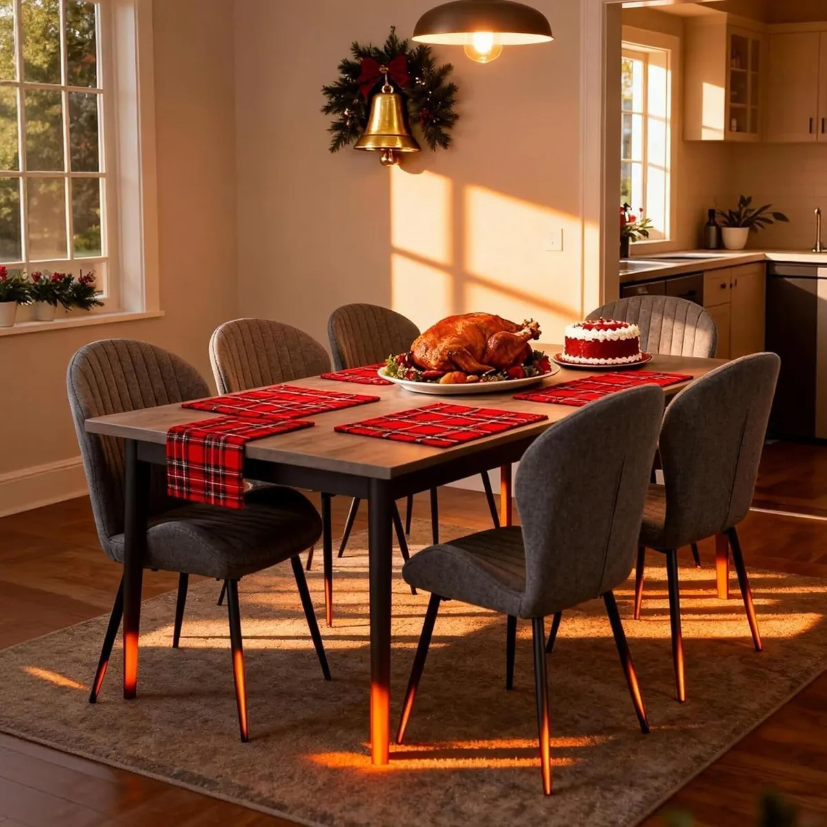 Dining Chairs Set of 2 Upholstered High Back Soft - Image 4