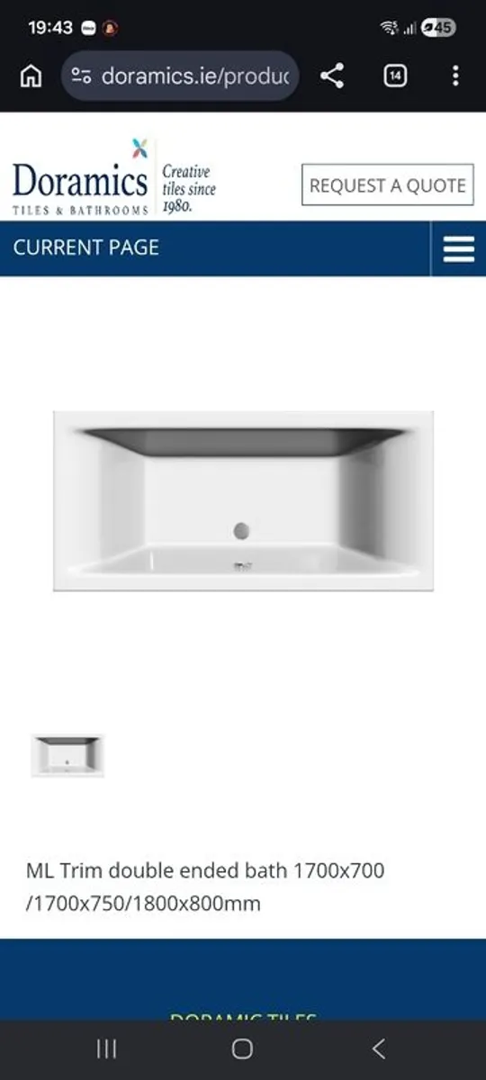 Brand new ML double ended bath 1700 - Image 2