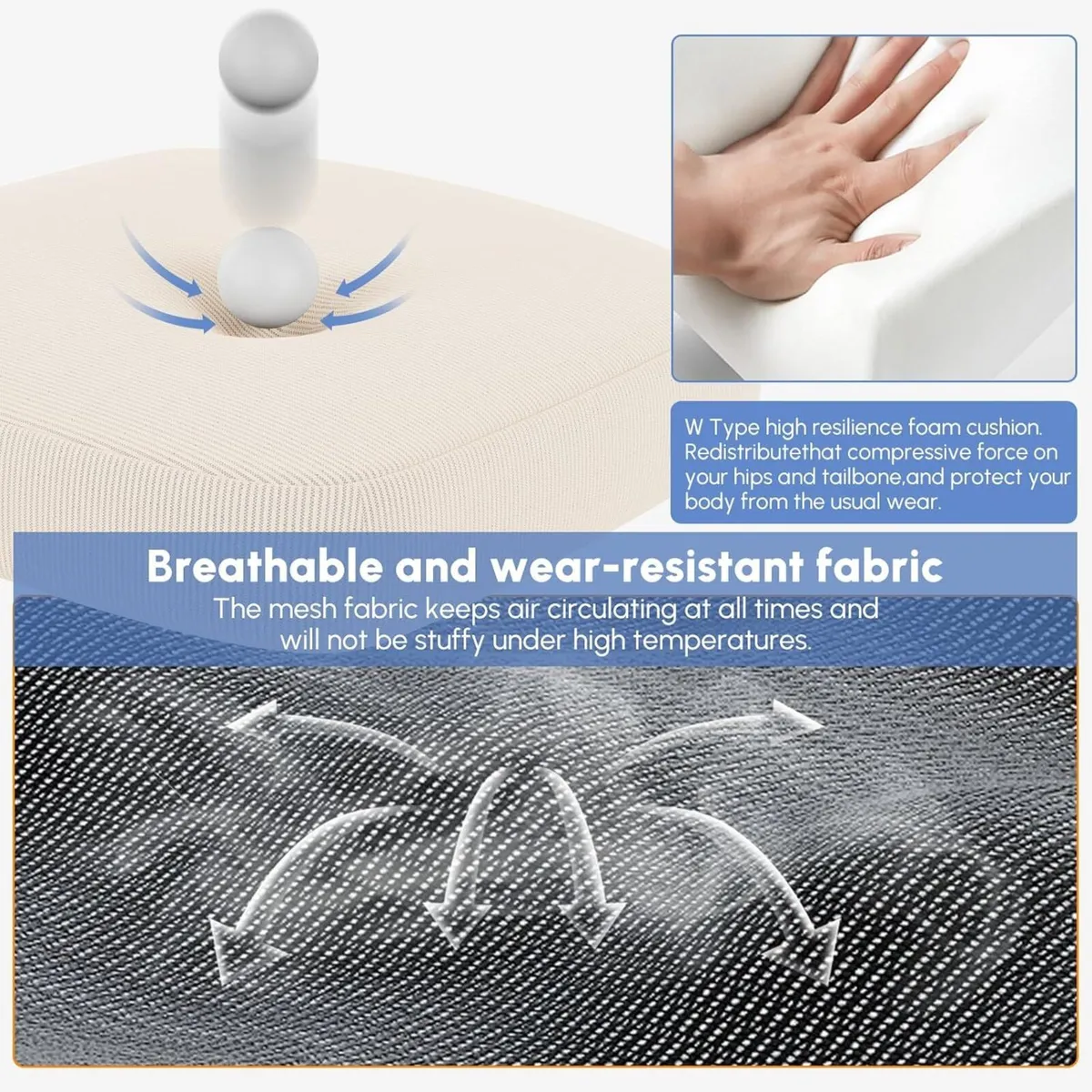 Mesh Desk Chair for Adult Ergonomic Office with - Image 4