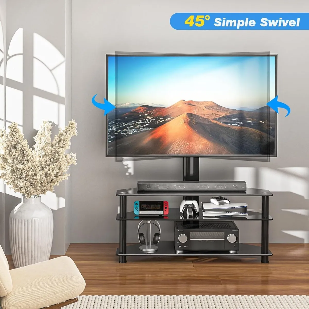 Corner TV Stand for 32-70 inch LED LCD OLED - Image 2