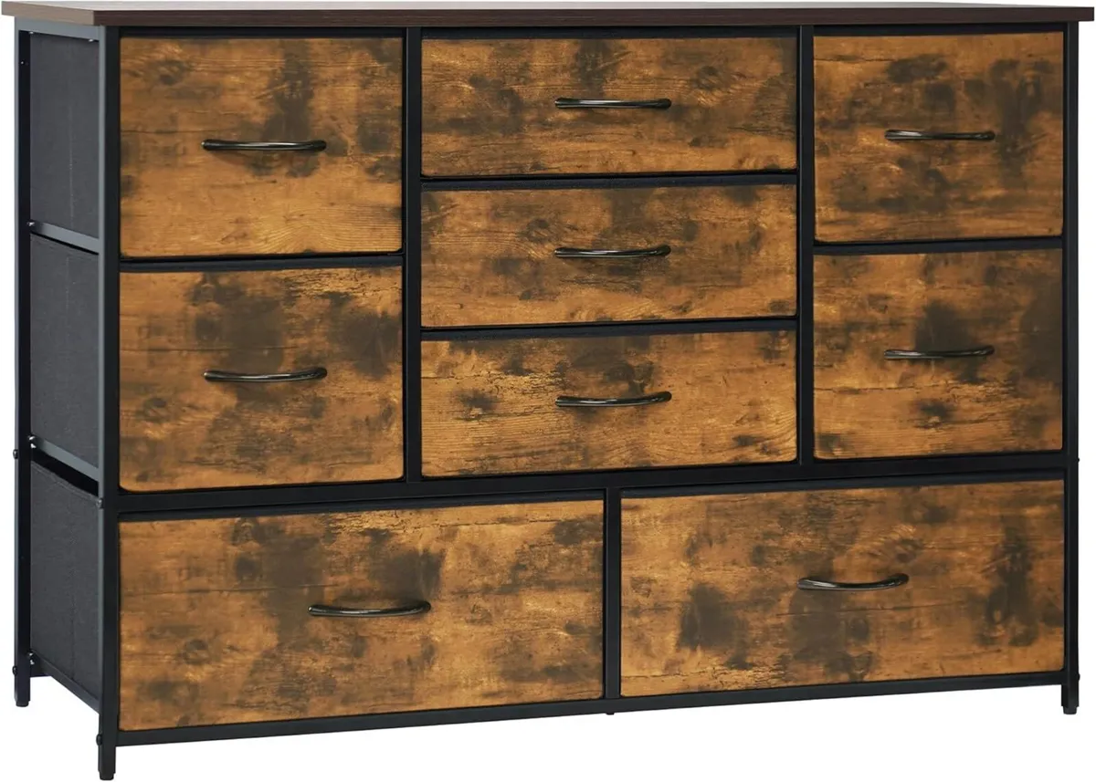 Chest of Drawers for Bedroom 9 Drawer Fabric - Image 1