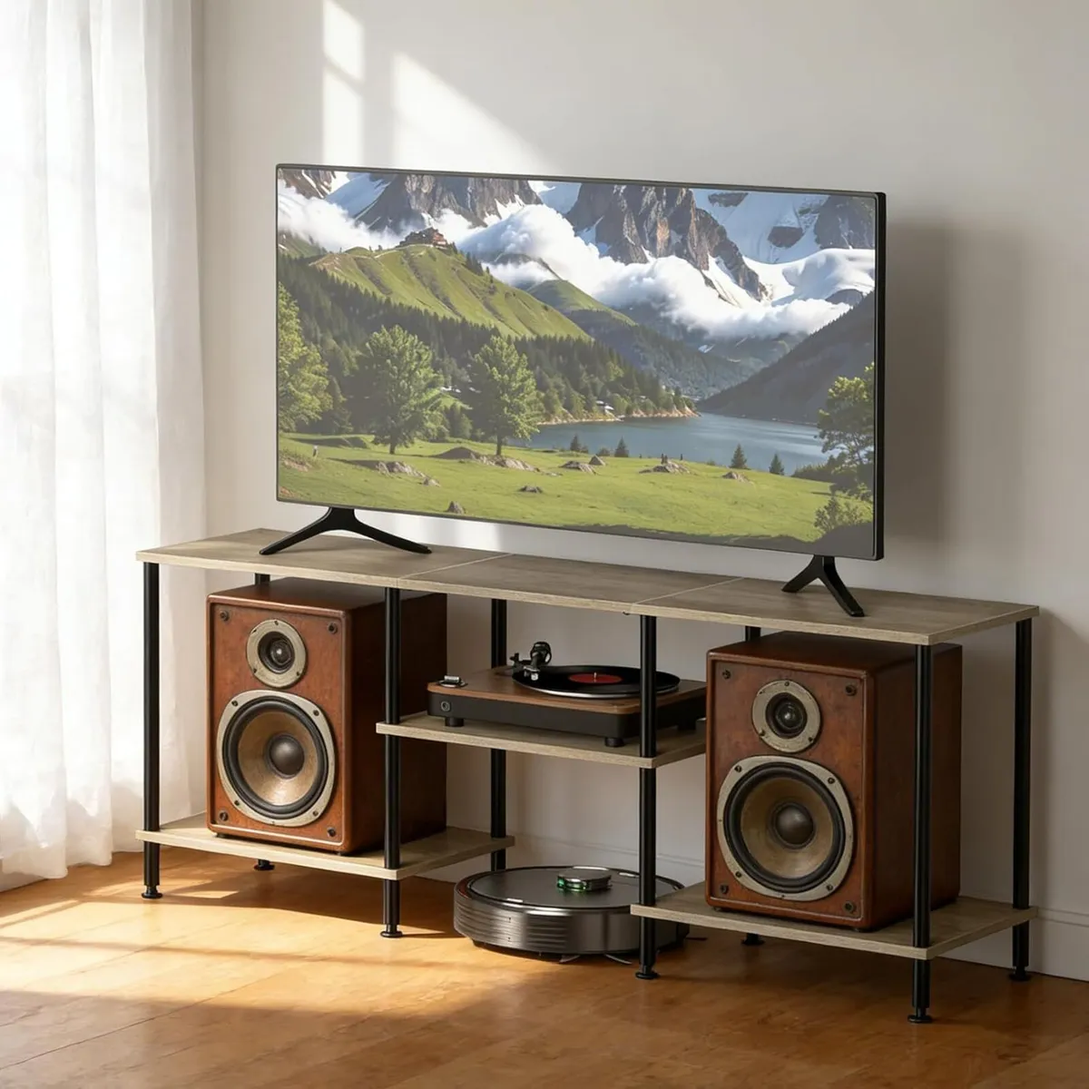 Industrial Shelf TV Furniture Piece Table 114 x - Image 1