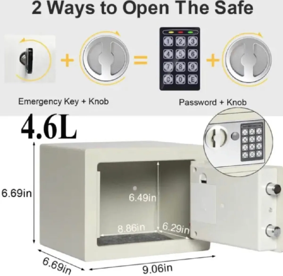 NEW Compact Digital Steel Safe - Image 2