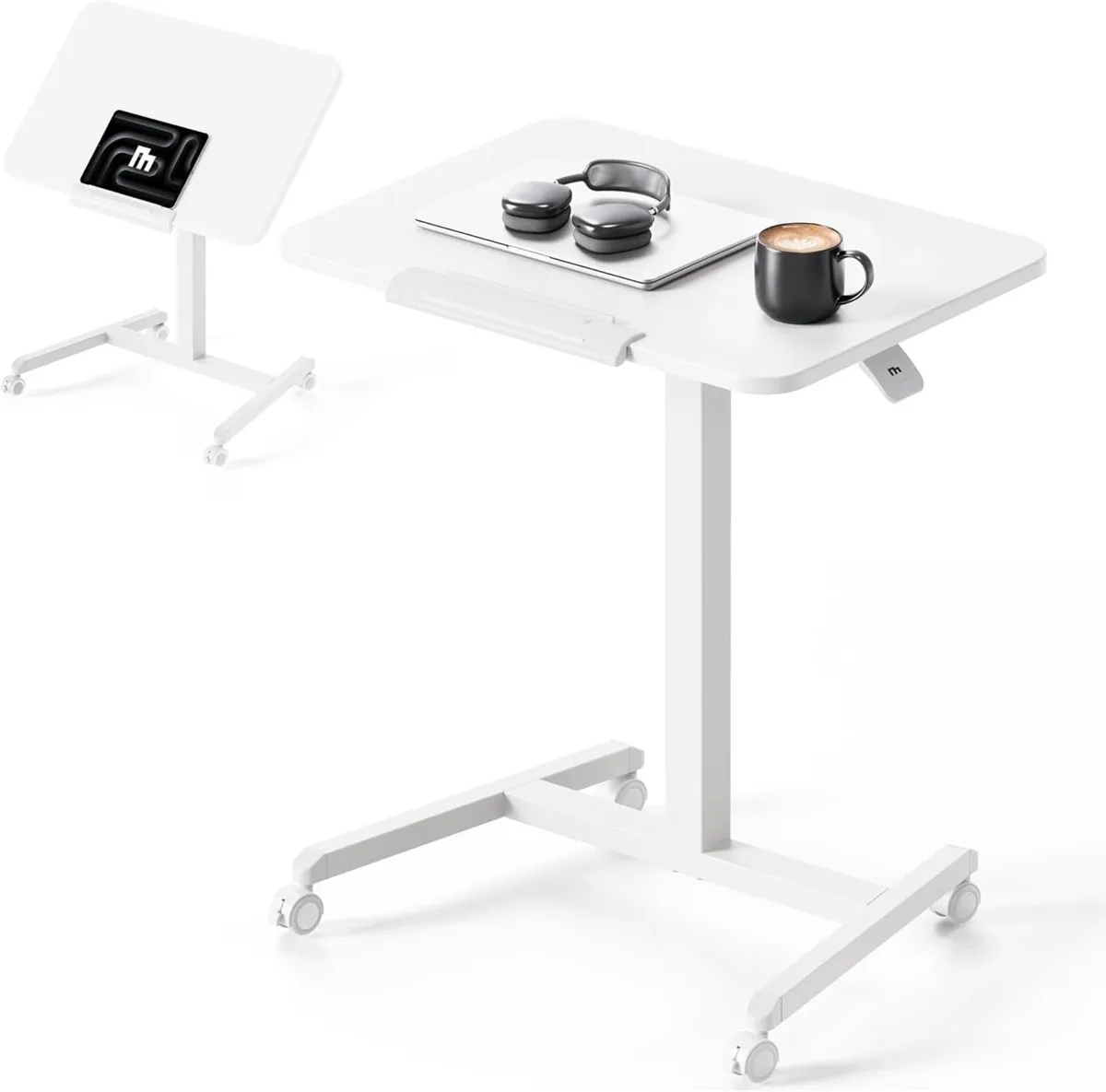 Fit Pro Overbed Table with Wheels Height Adjustabl - Image 1
