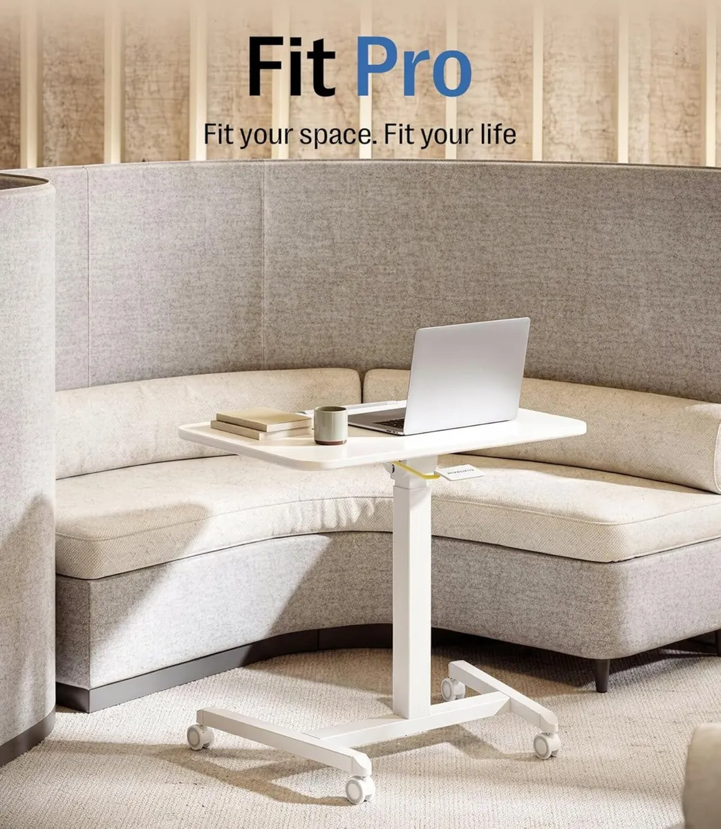 Fit Pro Overbed Table with Wheels Height Adjustabl - Image 3