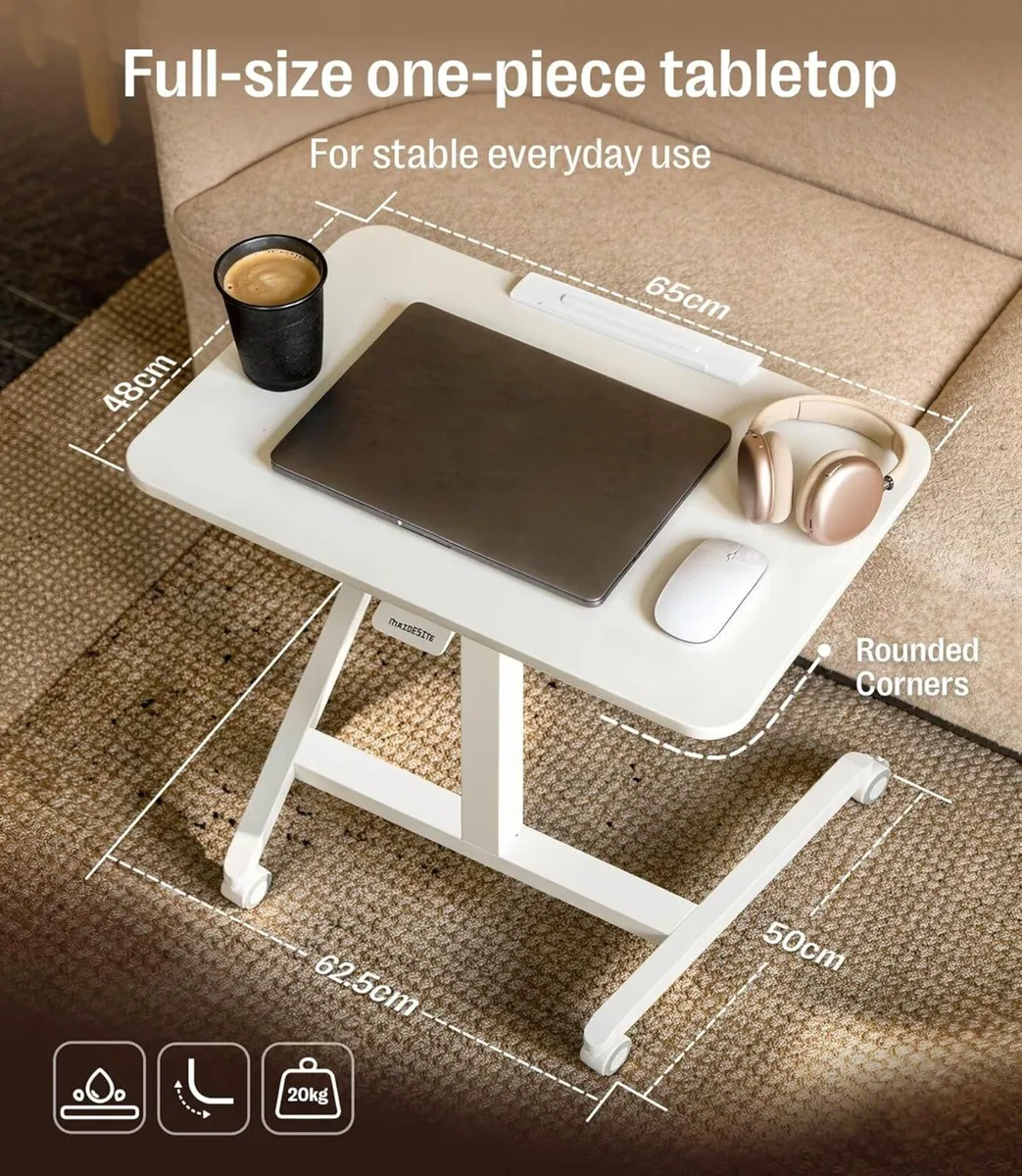 Fit Pro Overbed Table with Wheels Height Adjustabl - Image 2