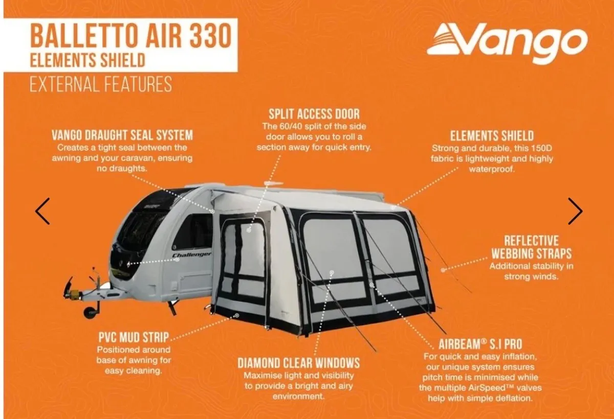 Vango Balletto 330 Air Awning - Image 3