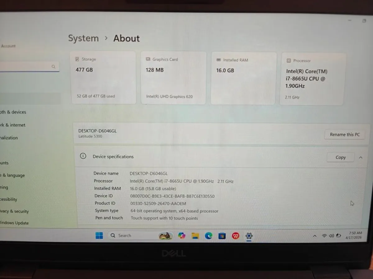 Dell Latitude 5300 | i7 | 16GB | 512GB | 13" FHD - Image 3