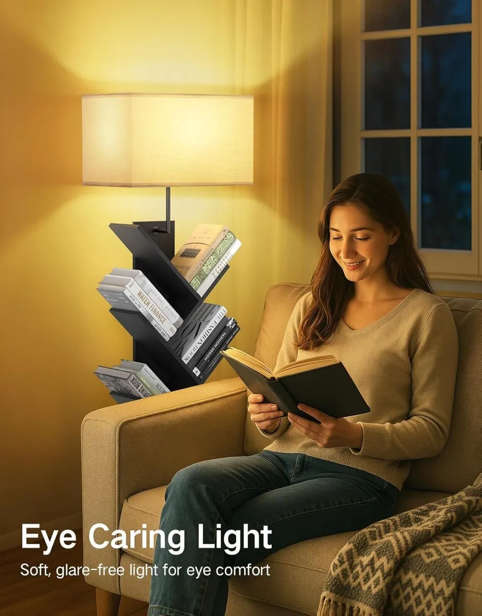 9 Tier Tree Bookshelf with Light Remote Dimmable - Image 2