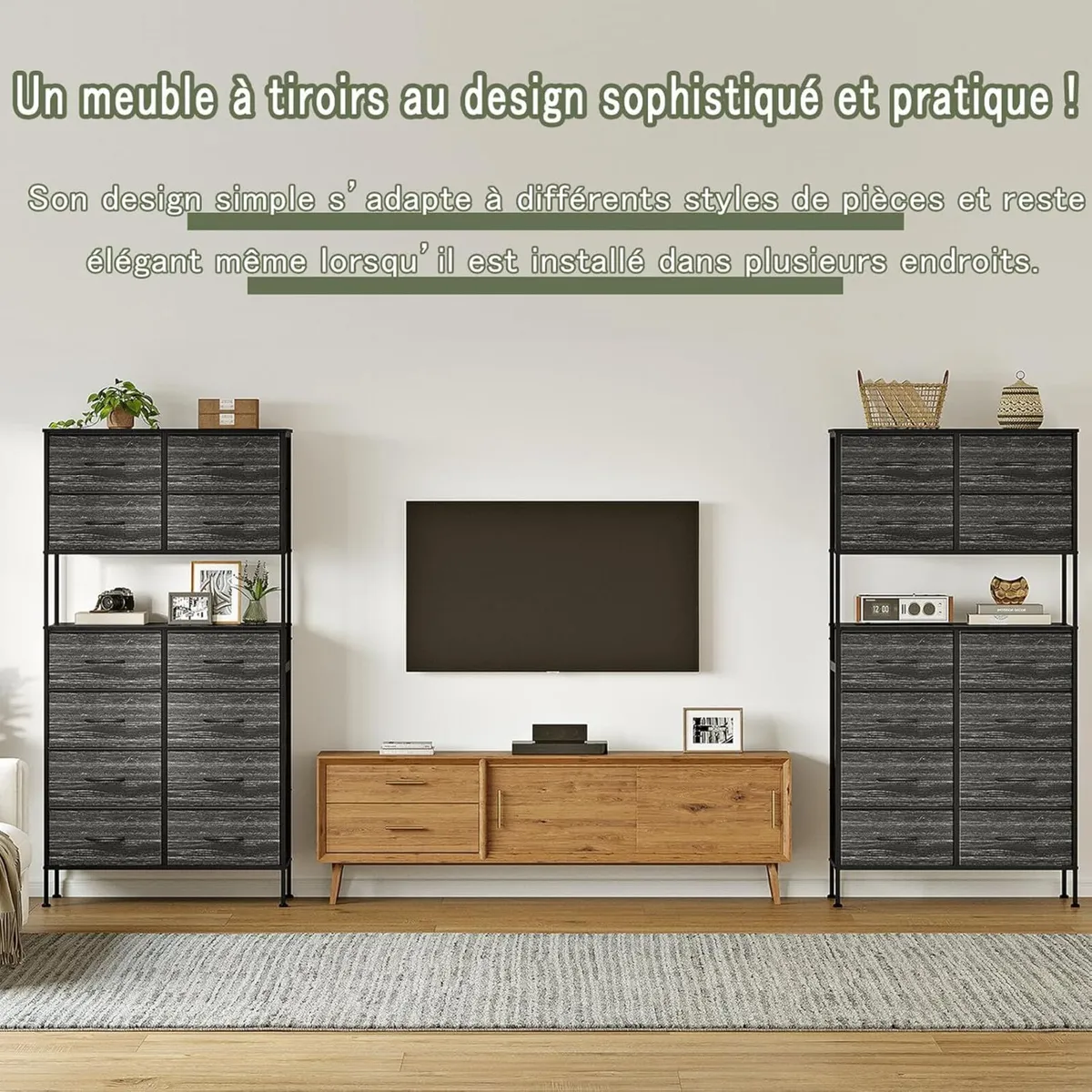 Chest of Drawers Bedroom 12-Drawer High with - Image 4