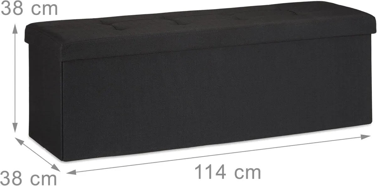Folding Storage Bench XL 38 x 114 cm Foldable - Image 3