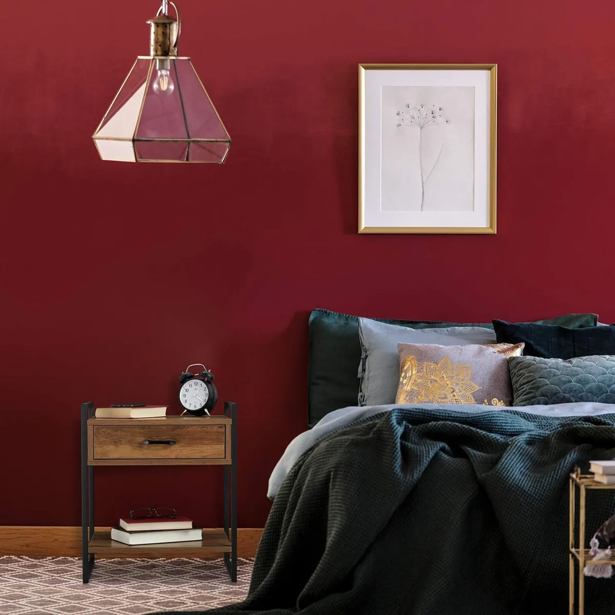 2 x Night Stand Side Table Drawer H W D: approx. - Image 2